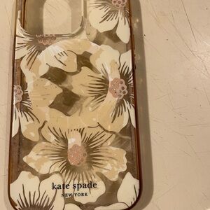 Kate Spade Cream and Tan Floral Phone Case
